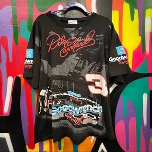 Vintage 90s All Over Print Nascar Dale Earnhardt T Shirt Size XL